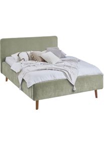 Meise M&ouml;bel Polsterbett MEISE.M&Ouml;BEL "Mattis", hellgr&uuml;n, hellgr&uuml;n, hellgr&uuml;n, B:161cm H:105cm L:218cm, Betten, Polsterbett, Topseller, wahlweise mit Bettkasten