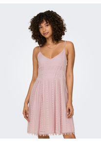 Tr&auml;gerkleid Only "ONLHELENA &ndash; Tr&auml;gerkleid aus Baumwolle f&uuml;r den Sommer", Damen, Gr. 36, N-Gr, rosa (lotus), Web, Obermaterial: 100% Baumwolle, unifarben, regular fit kurz, V-Ausschnitt, Kleider Tr&auml;gerkleid, Baumwolle, regular fit, V-Ausschnitt