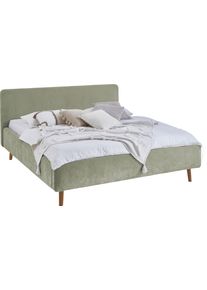 Meise M&ouml;bel Polsterbett MEISE.M&Ouml;BEL "Mattis", hellgr&uuml;n, hellgr&uuml;n, hellgr&uuml;n, B:201cm H:105cm L:218cm, Betten, Polsterbett, Topseller, wahlweise mit Bettkasten
