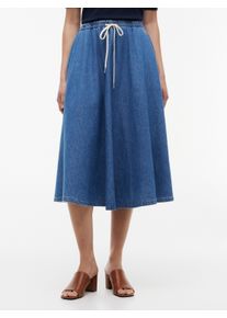 Jeansrock Tommy Hilfiger "MIDI FLARED SKIRT MIA RW", Damen, Gr. S (36/38), mia, Denim/Jeans, Obermaterial: 100% Baumwolle, unifarben, regular fit wadenlang, R&ouml;cke Jeansrock, Baumwolle, in ausgestellter Form