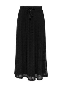 Maxirock Only "ONLDANA TASSEL LONG SKIRT JRS", Damen, Gr. XL (42), schwarz, Jersey, Obermaterial: 80% Polyester, 20% Baumwolle, unifarben, lang, R&ouml;cke Maxirock, Materialmix