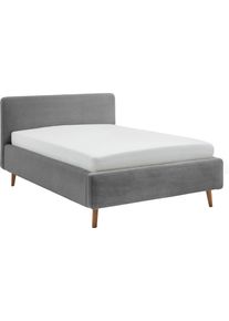 Meise M&ouml;bel Polsterbett MEISE.M&Ouml;BEL "Mattis", grau, grau, grau, B:141cm H:105cm L:218cm, Betten, Polsterbett, Topseller, wahlweise mit Bettkasten