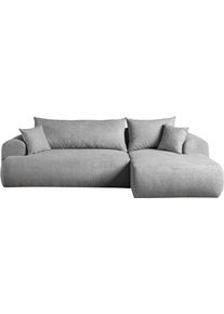 Ecksofa WERK2 "Ewela", grau, B:265cm H:100cm T:145cm, 100% Polyester, Sofas, Ecksofa