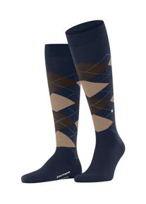 Kniestr&uuml;mpfe Burlington "Edinburgh", Herren, Gr. 40-46, 6121, marine, Materialmix, Argyle-Muster, Socken Kniestr&uuml;mpfe, Einheitsgr&ouml;&szlig;e 40-46, w&auml;rmende Wollmischung, Argyle-Muster