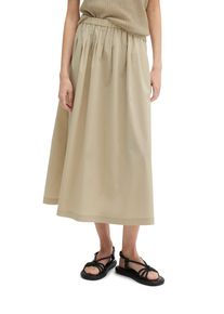 Marc O'Polo Maxirock MARC O'POLO, Damen, Gr. 44, beige (linen beige), Web, Obermaterial: 63% Baumwolle, 33% Polyester, 4% Elasthan, ausgestellt ca. Mitte Wade, R&ouml;cke Maxirock, aus Popeline-Stretch