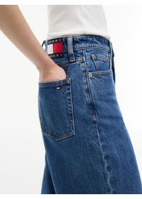 High-waist-Jeans Tommy Jeans "CLAIRE HR WIDE BJ4133", Damen, Gr. 30, L&auml;nge 30, blau (denim medium), Denim/Jeans, Obermaterial: 99% Baumwolle, 1% Elasthan, unifarben, l&auml;ssig geschnitten lang, Jeans High-waist-Jeans, Baumwollmischung, l&auml;ssig geschnitten