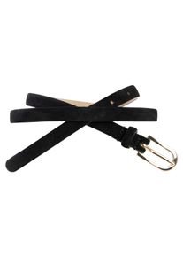 Lederg&uuml;rtel Hugo "Nayara-Sd-G Sz15", Damen, Gr. 90, schwarz 001, Leder, unifarben, G&uuml;rtel Lederg&uuml;rtel, aus Veloursleder, Logopr&auml;gung