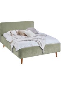 Meise M&ouml;bel Polsterbett MEISE.M&Ouml;BEL "Mattis", hellgr&uuml;n, hellgr&uuml;n, hellgr&uuml;n, B:141cm H:105cm L:218cm, Betten, Polsterbett, Topseller, wahlweise mit Bettkasten