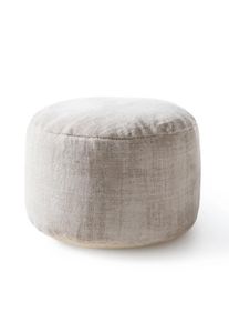 benuta Pure Pouf Nova Vaaleanharmaa 55x55x30 cm Vaaleanharmaa Yksiv&auml;rinen
