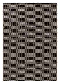 benuta Basic Sis&auml;- ja ulkomatto Lou Musta 120x170 cm Musta Geometrinen