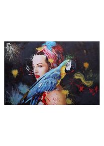 &Ouml;lgem&auml;lde Frau HWC-H25, Leinwandbild Wandgem&auml;lde Gem&auml;lde, handgemaltes XL Wandbild ~ 100x150cm