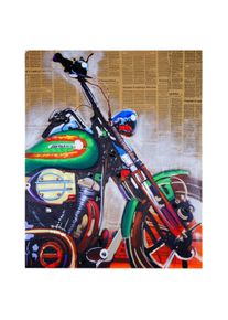 &Ouml;lgem&auml;lde Motorrad, 100% handgemaltes Wandbild Gem&auml;lde XL, 100x80cm