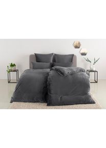 Bettw&auml;sche OTTO HOME "Desner3", grau (beige), B/L: 200cm x 200cm, 1 Stk., 2 Stk., Microfaser, B/L: 80cm x 80cm, 3, Microfaser, Obermaterial: 100% Polyester, Bettw&auml;sche, Bettw&auml;sche, Bettw&auml;sche mit Rei&szlig;verschluss, Cashmere-Touch, kuschelig & weich
