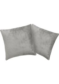 Kissenbezug OTTO HOME "Desner3", grau, B:40cm L:40cm, Microfaser, Obermaterial: 100% Polyester, Kissenbez&uuml;ge, Kissenbezug, Kissenh&uuml;lle mit Rei&szlig;verschluss, Cashmere-Touch, kuschelig & weich