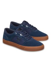 Sneaker DC Shoes "Teknic", Herren, Gr. 11,5(45), blau (dc navy, gum), Obermaterial: Leder (Kuh) / Futter: Textil / Au&szlig;ensohle: Gummi., Schuhe Sneaker