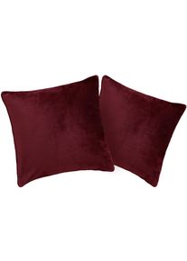 Kissenbezug OTTO HOME "Desner3", rot (bordeaux), B:40cm L:40cm, Microfaser, Obermaterial: 100% Polyester, Kissenbez&uuml;ge, Kissenbezug, Kissenh&uuml;lle mit Rei&szlig;verschluss, Cashmere-Touch, kuschelig & weich