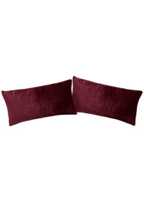 Kissenbezug OTTO HOME "Desner3", rot (bordeaux), B:40cm L:80cm, Microfaser, Obermaterial: 100% Polyester, Kissenbez&uuml;ge, Kissenbezug, Kissenh&uuml;lle mit Rei&szlig;verschluss, Cashmere-Touch, kuschelig & weich