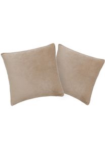 Kissenbezug OTTO HOME "Desner3", beige, B:40cm L:40cm, Microfaser, Obermaterial: 100% Polyester, Kissenbez&uuml;ge, Kissenbezug, Kissenh&uuml;lle mit Rei&szlig;verschluss, Cashmere-Touch, kuschelig & weich