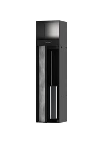 Hansgrohe XtraStoris Rock Einbau-Toilettenb&uuml;rstenhalter 56062670 mit Papierhalter, befliesbarer T&uuml;r, mattschwarz