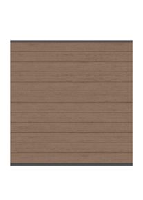 Cl&ocirc;ture PVC bois composite TraumGarten - kit complet CLASSIC amande/anthracite, panneau lamelles, droit, 1,88 m,&agrave; sceller,anthracite,Poteau basique