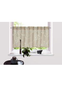 Scheibengardine OTTO HOME "Anna" Gr. 3, beige (taupe), B:90cm H:45cm, Ausbrenner, Polyester, Gardinen, Scheibengardine, Viskose & Polyester, &Auml;ste-Motiv