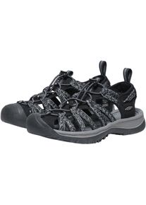 Sandale Keen "WHISPER", Damen, Gr. 42, schwarz (schwarz, steel grau), Synthetik, Schuhe Sandale