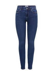 Skinny-fit-Jeans Only "ONLLINEA MID WAIST LANK SK DNM", Damen, Gr. M (38), L&auml;nge 32, blau (dunkelblau denim), Denim/Jeans, Obermaterial: 83% Baumwolle, 15% Polyester, 2% Elasthan, unifarben, skinny fit lang, Jeans Skinny-fit-Jeans, Baumwollmischung, mid waist, skinny fit
