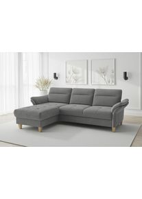 Sit & More Ecksofa SIT & MORE "Pamela, B:230 cm", anthrazit, B:230cm H:90cm T:164cm, 100% Polyester, Sofas, Ecksofa, mit Federkern