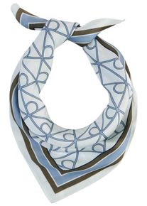 Modetuch Calvin Klein "EMBLEM AOP PRINTED BANDANA", Damen, faded denim, Web, Viskosemischung, gemustert, Modet&uuml;cher Modetuch, Regular fit mit Muster