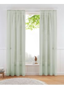Gardine OTTO HOME "TENDER" Gr. 4, gr&uuml;n, B:135cm H:245cm, Polyester, Gardinen, Gardine, Leinen Optik mit Struktur, monochrom, Bestseller