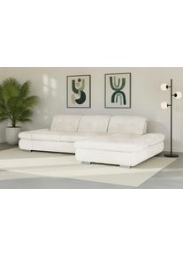 Ecksofa DIE PLANBAR "MP-IN17004 L-Form, Breite 331 cm, wahlweise weitere Funktionen", wei&szlig; (natur), B:331cm H:84cm T:194cm, 88% Polyester, 12% Polyamid, Sofas, Ecksofa, Kaltschaum-Polsterung, inkl. Sitztiefenverstellung