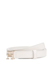 Lederg&uuml;rtel Tommy Hilfiger "TH MODERN 2.5 cm breit", Damen, Gr. 80, wei&szlig; (ivory petal), Rindsleder, unifarben, G&uuml;rtel Lederg&uuml;rtel, Gr&ouml;&szlig;enverstelbar