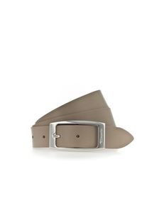 Lederg&uuml;rtel Tamaris "Charlie Silver", Damen, Gr. 80, grau (taupe), Rindsleder, Basic, G&uuml;rtel Lederg&uuml;rtel, mit gl&auml;nzender Schlie&szlig;e in tollen Basic-Farben