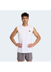 Tanktop adidas Performance "WORKOUT ESSENTIALS FEELREADY &Auml;RMELLOSES", Herren, Gr. L, wei&szlig;, Obermaterial: 70% Polyester, 30% Baumwolle, Tops Tanktop, f&uuml;r Fitness und sportliche Aktivit&auml;ten, aus Polyester