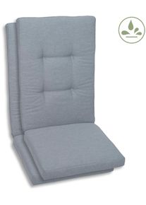 Hochlehnerauflage GO-DE, grau, B:120cm H:7cm T:50cm, Bezug: 100% Polyester, Polsterauflagen, Hochlehnerauflage, wasserabweisend