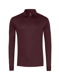 Langarm-Poloshirt DESOTO "Jerseypolo Essential Kent langarm", Herren, Gr. XL, schwarz burgund piqu&eacute;, Piqu&eacute;, Obermaterial: 100% Baumwolle, regular fit normal, Rundhals, eingesetzt 1-Knopf-Manschette mit Schlitz, Shirts Langarm-Poloshirt, Flexibler Stretch
