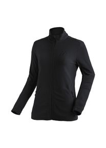 Fleecejacke Maier Sports "Denise Jacket W", Damen, Gr. 38, schwarz, 100% Polyester, hoch geschlossener Ausschnitt, Jacken Fleecejacke, Damen Midlayer, atmungsaktiv schnelltrocknend, Full-Zip, Regular fit