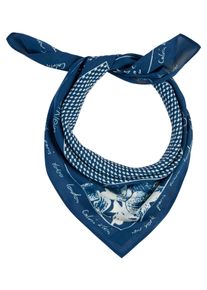 Modetuch Calvin Klein "GRAPHIC PRINT BANDANA", Damen, blau (schwarz denim), Web, Kunstfaser, gemustert, Modet&uuml;cher Modetuch, Onesize mit Muster