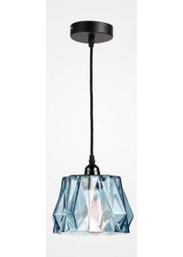 Kayoom H&auml;ngeleuchte "Aurea", blau, 1, &Oslash; 19cm H: 19cm, 1 Stk., Leuchten, handgefertigt, modern, H&auml;ngeleuchte