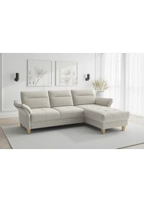 Sit & More Ecksofa SIT & MORE "Pamela, B:230 cm", nature, B:230cm H:90cm T:164cm, 100% Polyester, Sofas, Ecksofa, mit Federkern