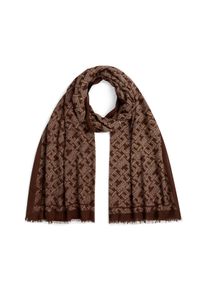 Modeschal Tommy Hilfiger "TH MONOGRAM", Damen, rich walnut, Web, Baumwollmischung, Modet&uuml;cher Modeschal