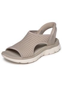 Sandale Skechers "SUMMITS-SWEETLY EVOLVED", Damen, Gr. 41, taupe, Textil, Strukturmuster, Schuhe Sandale, Sportsandale, Trekkingsandale mit Slip-In Funktion