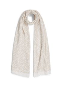 Modeschal Tommy Hilfiger "TH MONOGRAM", Damen, soft cream, Web, Baumwollmischung, Modet&uuml;cher Modeschal