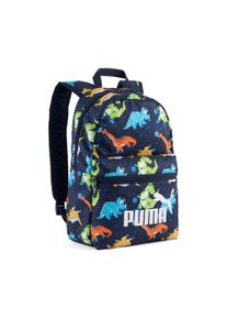 Rucksack Puma "PHASE AOP SMALL BACKPACK", Puma navy, sporty dino aop, Rucks&auml;cke, Jungen, Netz, Obermaterial: 100% Polyester, gemustert, Rucksack, kompakter Rucksack, mit gepolsterten Schulterriemen