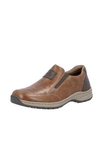 Slipper Rieker, Herren, Gr. 41, braun, Lederimitat, Schuhe Slipper, Schlupfschuh, Halbschuh, Freizeitschuh in bequemer Weite G (weit)