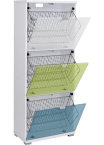 Schuhschrank Germania "Colorado", wei&szlig;, B:53cm H:132cm T:30cm, Schr&auml;nke, Schuhschrank, Korpus