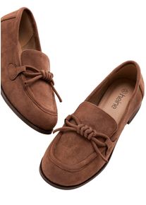 Slipper Heine, Damen, Gr. 40, taupe, Textil, Schuhe Slipper