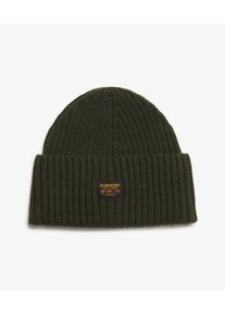 Superdry Damen Workwear Strickm&uuml;tze Gr&uuml;n - Gr&ouml;&szlig;e: 1Gr&ouml;&szlig;e