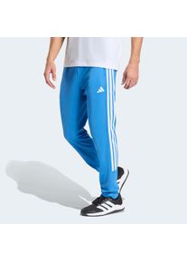 Sporthose adidas Performance "WORKOUT ESSENTIALS ALL-SET 3-STREIFEN, GEWIRKTES MATERIAL", Herren, Gr. M, N-Gr, blau (ray blau, wei&szlig;, normal, gr.), Obermaterial: 100% Polyester, Hosen Sporthose, Trainingshose, Climacool, regul&auml;re Passform