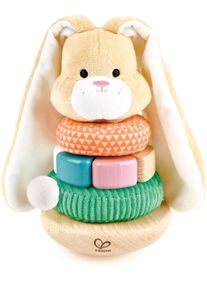 Stapelspielzeug HAPE "Stapel-Langohrhase", bunt, Stapelspielzeug, BabyH:19cm &Oslash;:10cm, Holz, Polyester, Stapelspielzeug, H:19cm &Oslash;:10cm